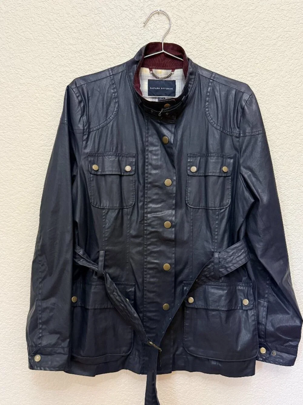 Banana Republic Women's Navy and Blue trench coat / jacket